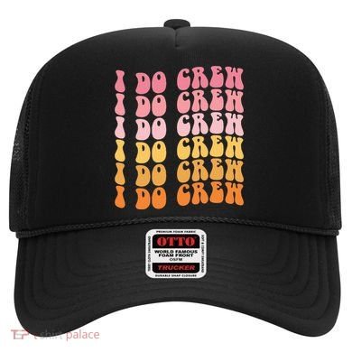 Groovy I Do Crew Bride Squad Wedding Bachelorette Party Hat