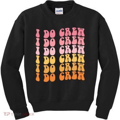 Groovy I Do Crew Bride Squad Wedding Bachelorette Party Kids Sweatshirt