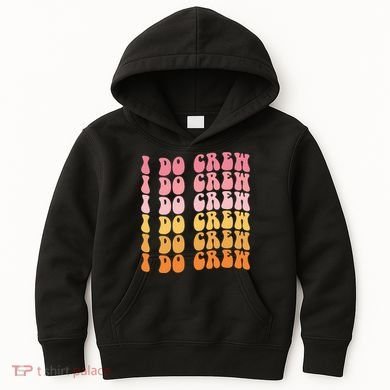 Groovy I Do Crew Bride Squad Wedding Bachelorette Party Kids Hoodie