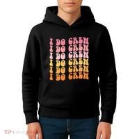 Groovy I Do Crew Bride Squad Wedding Bachelorette Party Kids Hoodie thumb 4