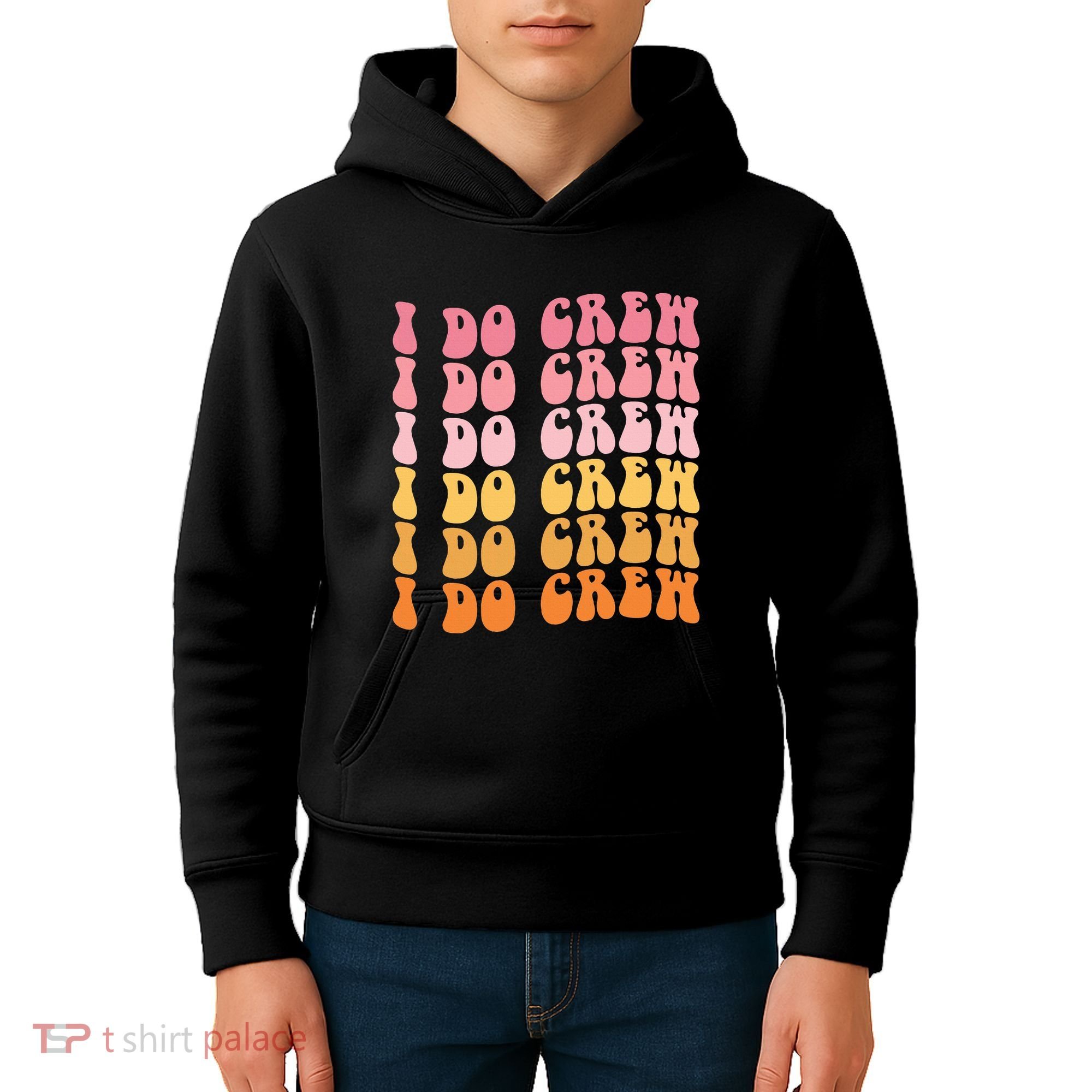 Groovy I Do Crew Bride Squad Wedding Bachelorette Party Kids Hoodie