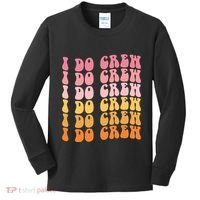 Groovy I Do Crew Bride Squad Wedding Bachelorette Party Kids Long Sleeve Shirt thumb 0