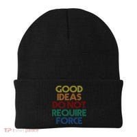 Good Ideas Do Not Require Force Libertarian Beanie thumb 0
