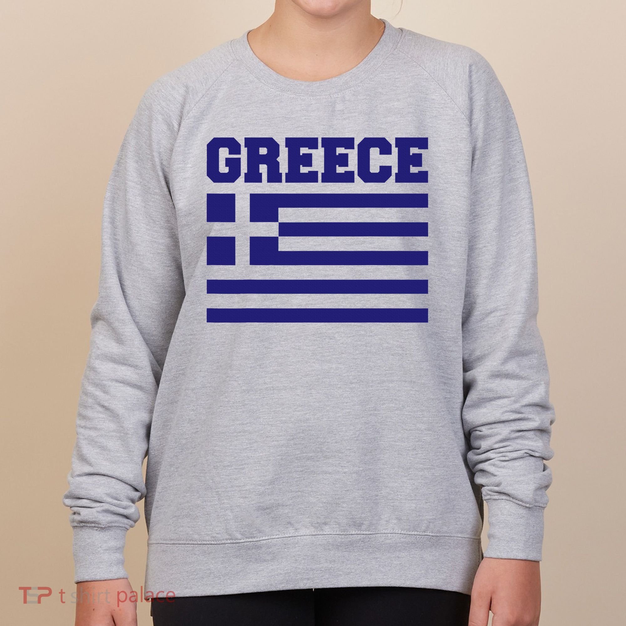 Greece Independence Day Greek Flag Heart Women's Sweatshirt