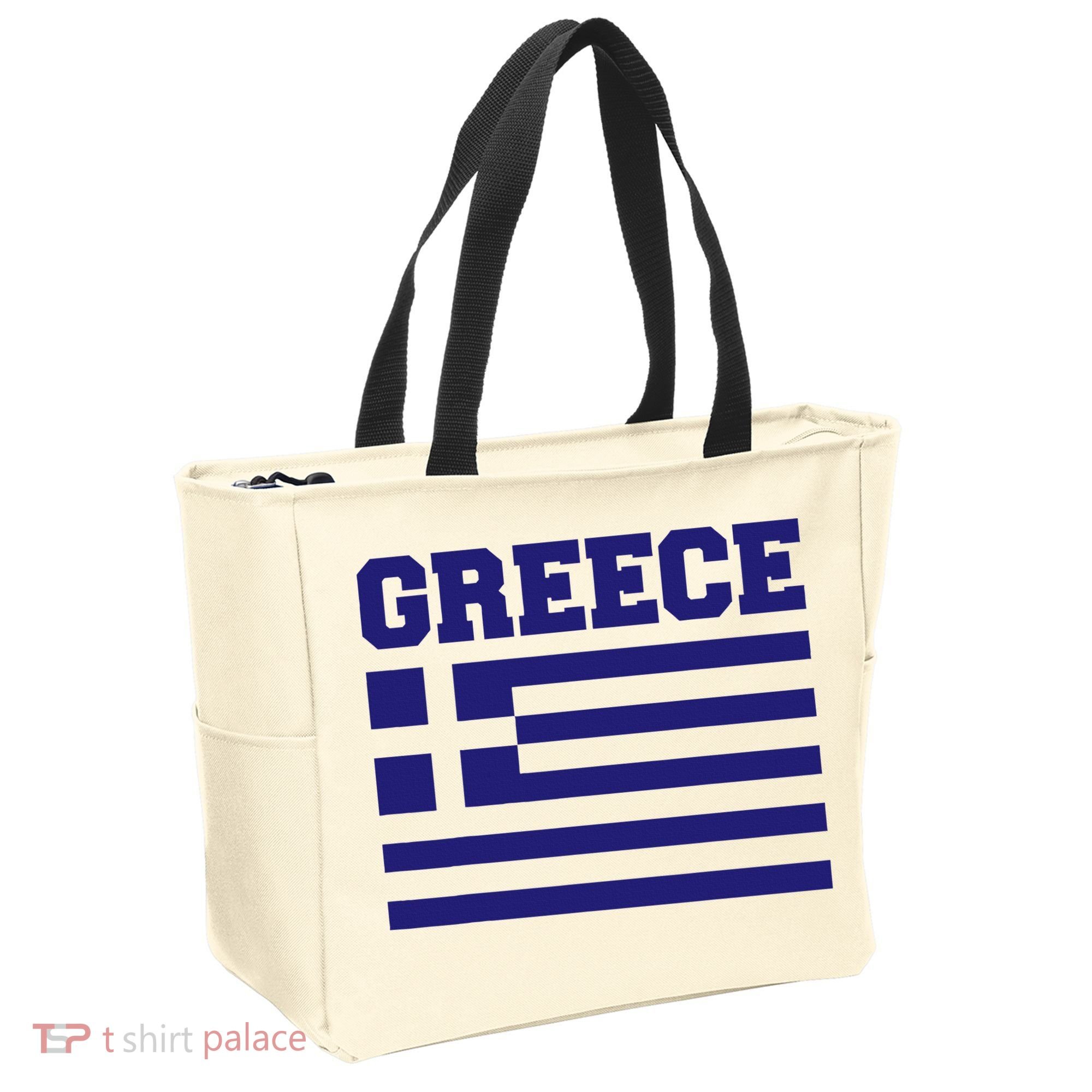 Greece Independence Day Greek Flag Heart Tote Bag
