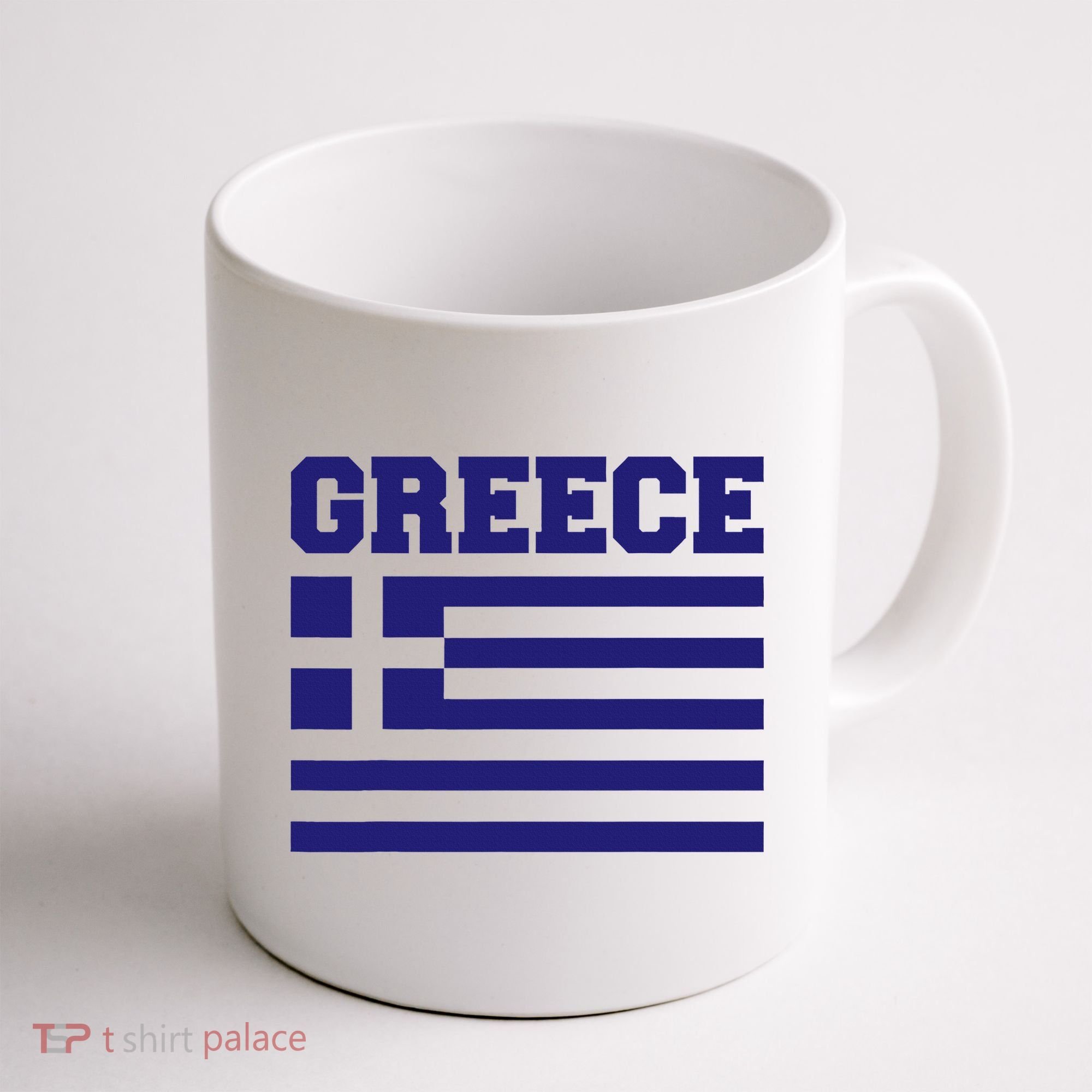 Greece Independence Day Greek Flag Heart Coffee Mug