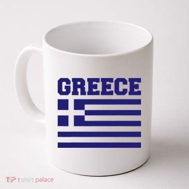 Greece Independence Day Greek Flag Heart Coffee Mug