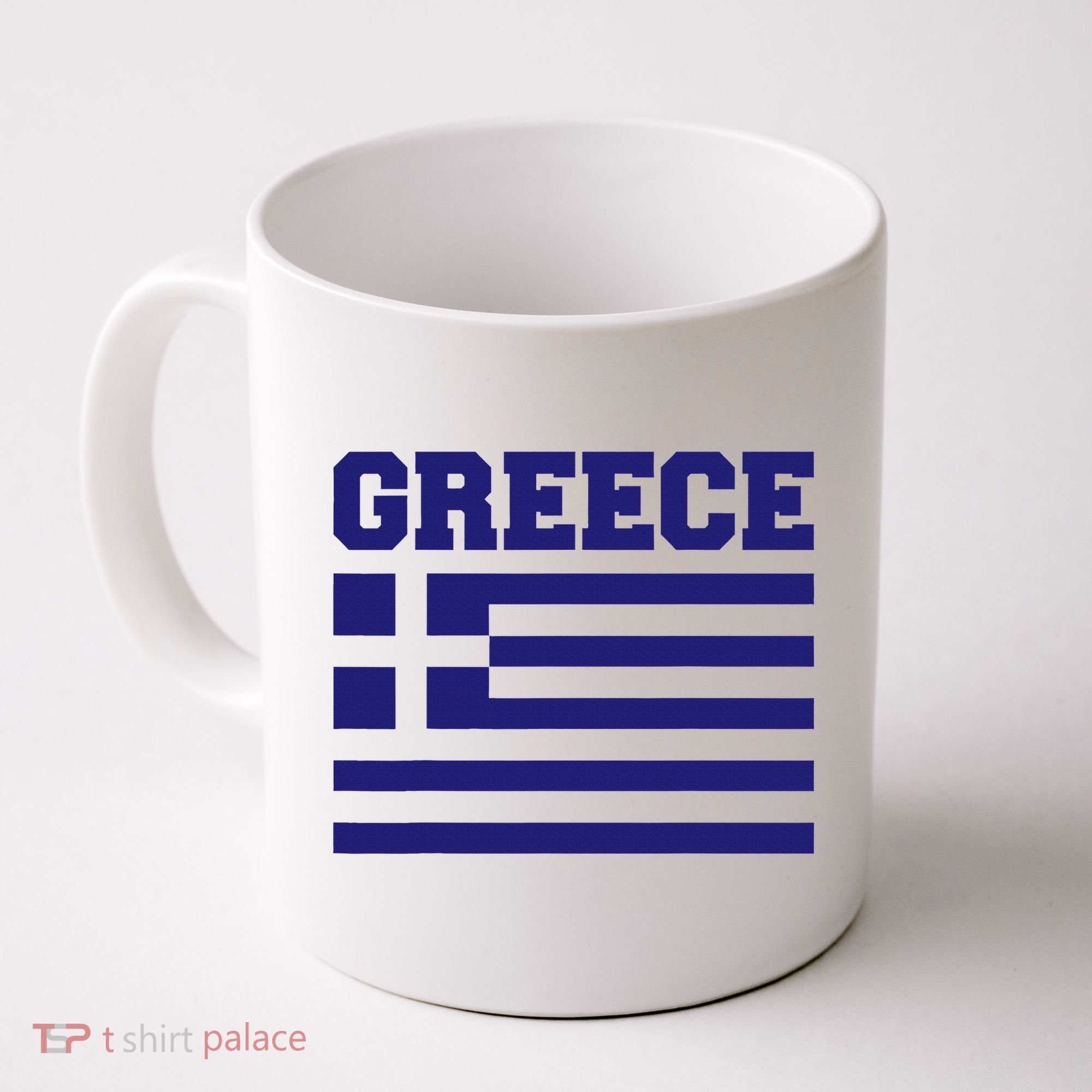 Greece Independence Day Greek Flag Heart Coffee Mug