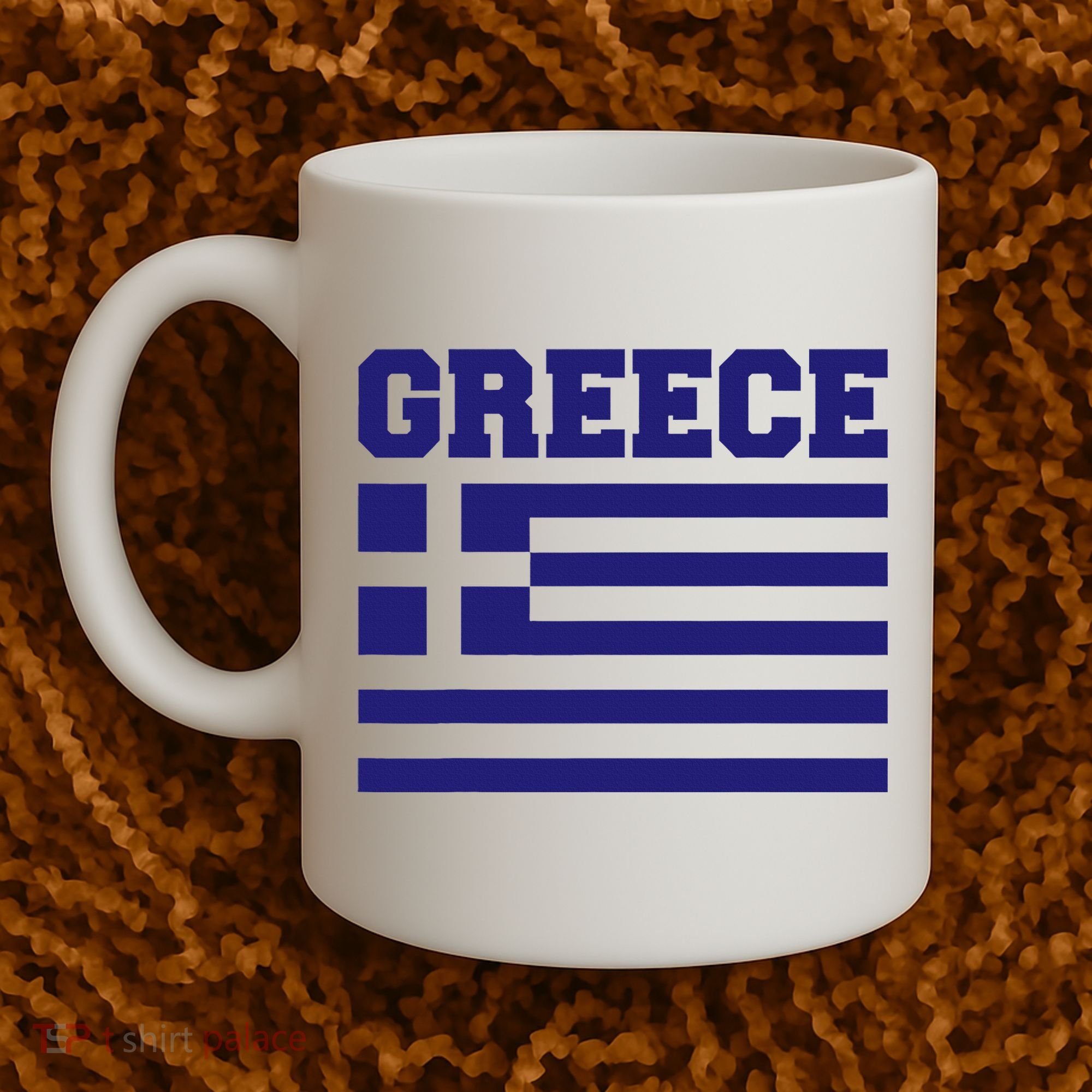 Greece Independence Day Greek Flag Heart Coffee Mug