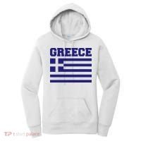 Greece Independence Day Greek Flag Heart Women's Hoodie thumb 0