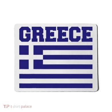 Greece Independence Day Greek Flag Heart Mousepad