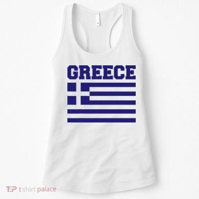 Greece Independence Day Greek Flag Heart Women's Tank Top