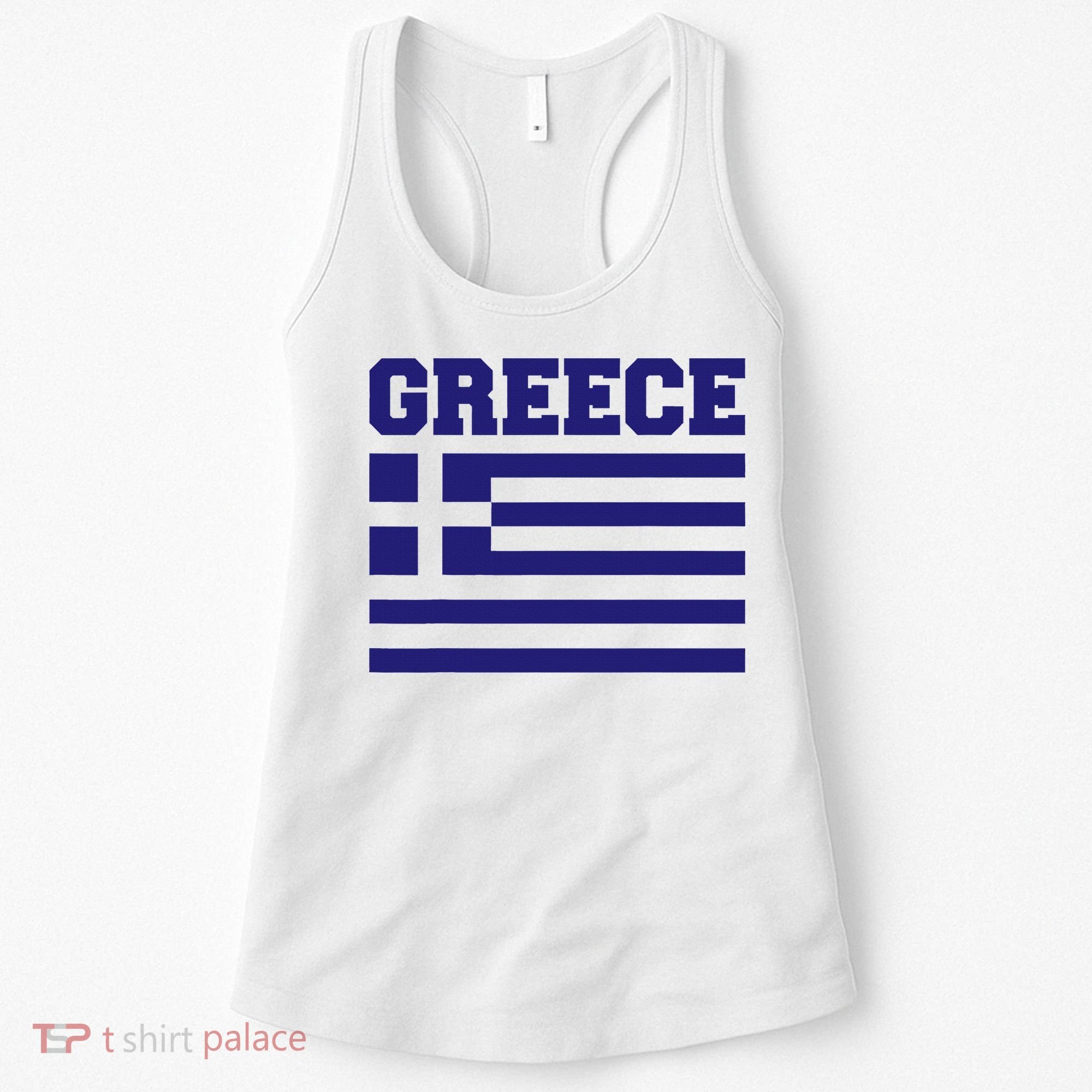 Greece Independence Day Greek Flag Heart Women's Tank Top