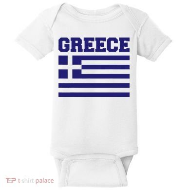 Greece Independence Day Greek Flag Heart Baby Bodysuit