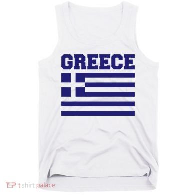 Greece Independence Day Greek Flag Heart Tank Top