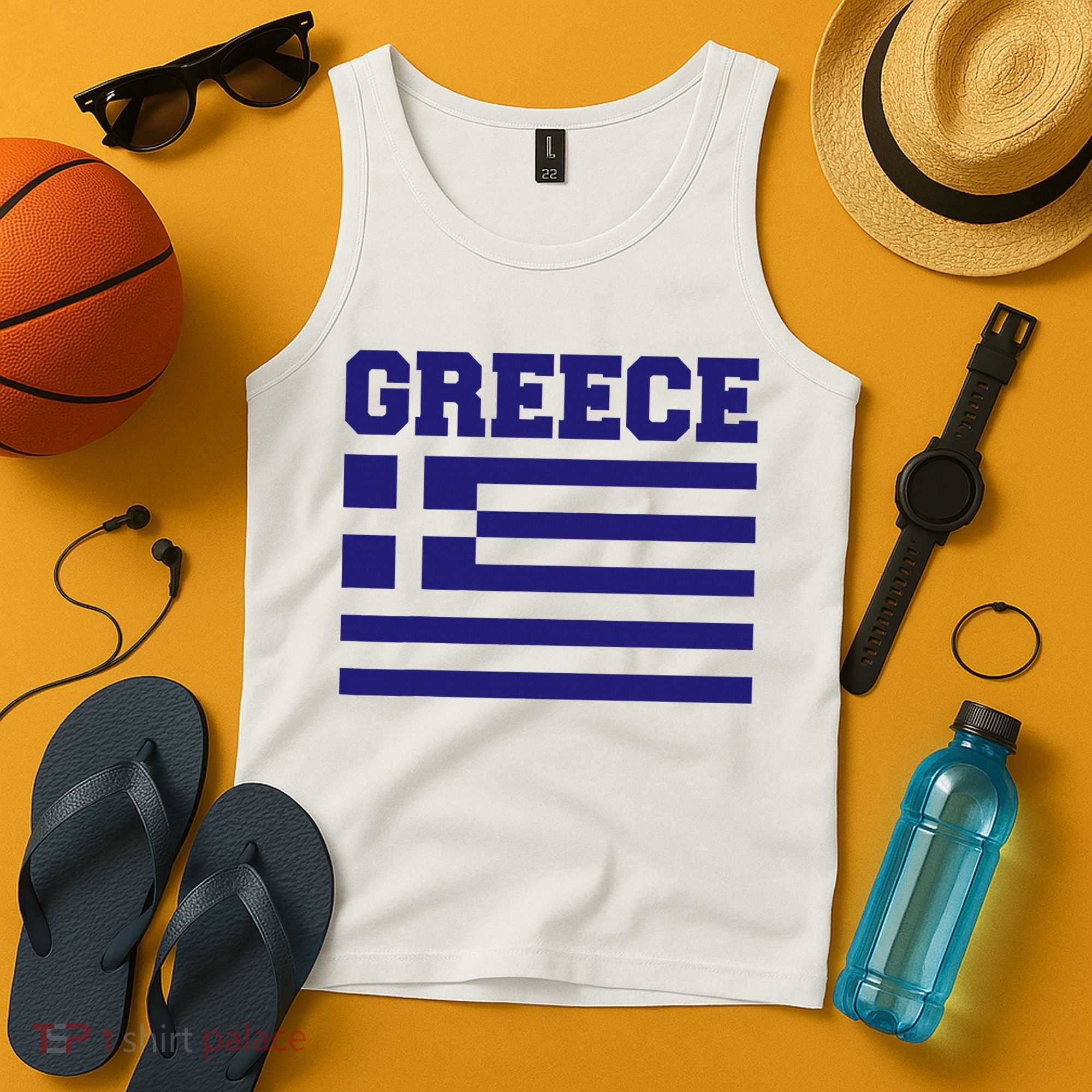 Greece Independence Day Greek Flag Heart Tank Top