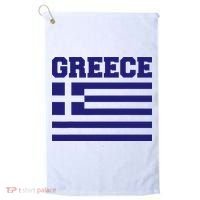 Greece Independence Day Greek Flag Heart Golf Towel thumb 0
