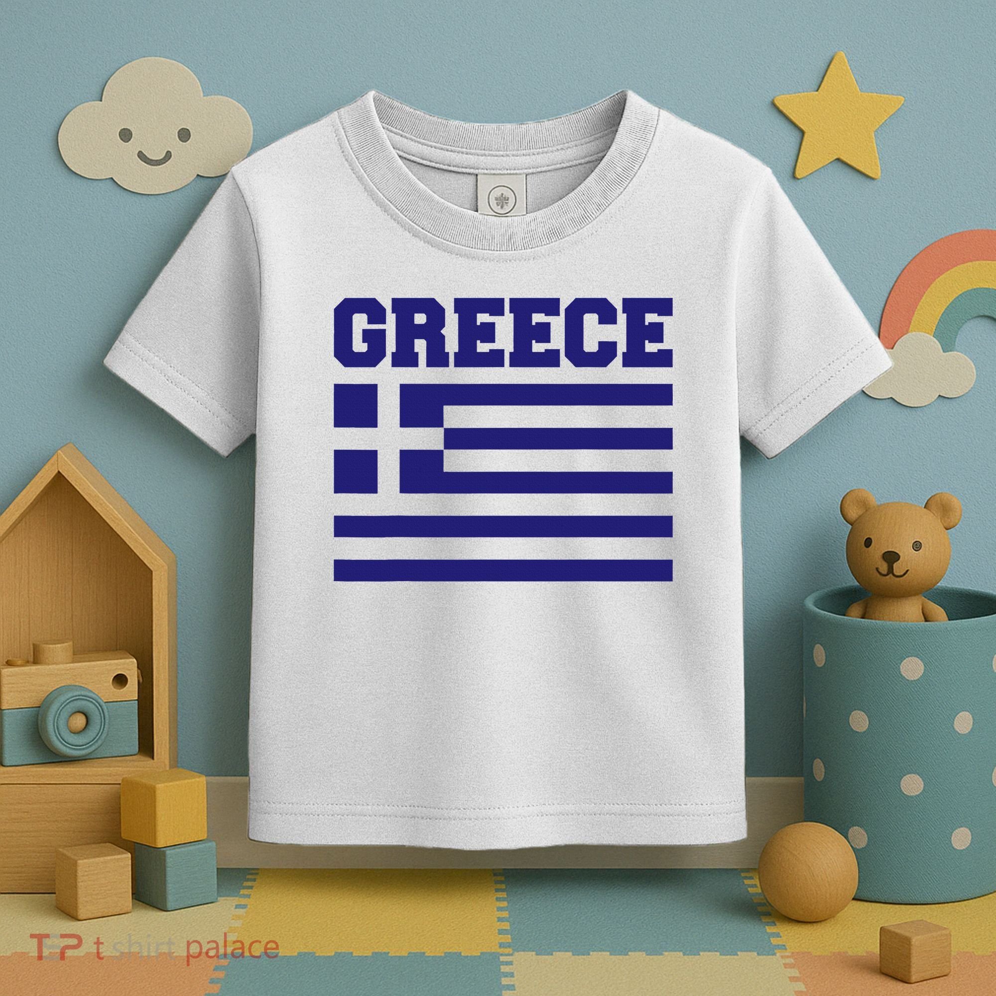 Greece Independence Day Greek Flag Heart Toddler T-Shirt