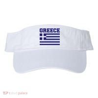 Greece Independence Day Greek Flag Heart Visor thumb 0