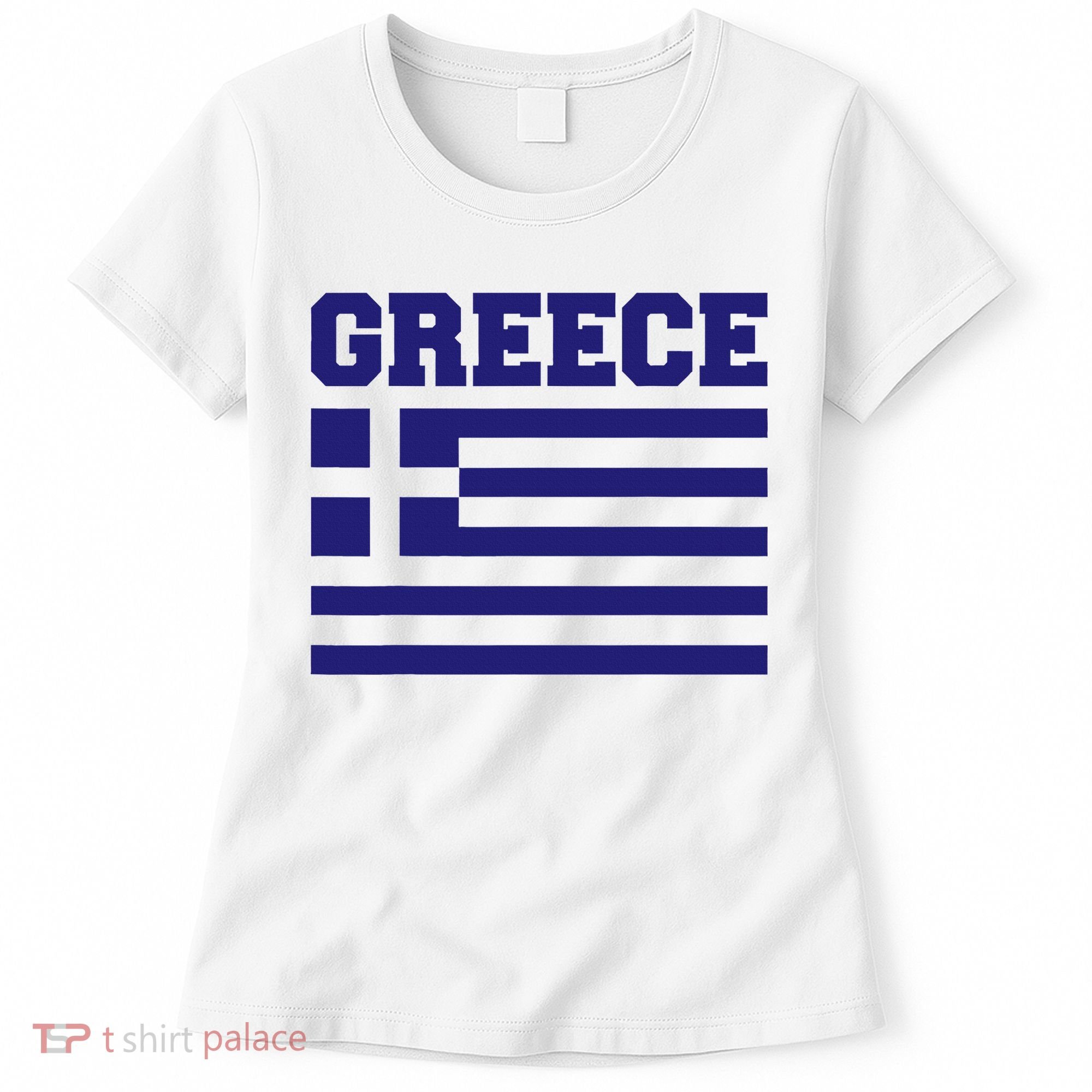 Greece Independence Day Greek Flag Heart Women's T-Shirt