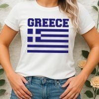 Greece Independence Day Greek Flag Heart Women's T-Shirt thumb 2