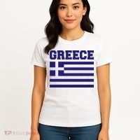 Greece Independence Day Greek Flag Heart Women's T-Shirt thumb 4