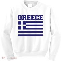 Greece Independence Day Greek Flag Heart Kids Sweatshirt thumb 0