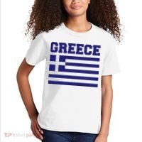 Greece Independence Day Greek Flag Heart Kids T-Shirt thumb 2