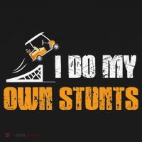 Golfing I Do My Own Stunts Golf Cart Funny Golf Player Baby Bodysuit thumb 2