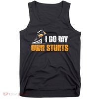 Golfing I Do My Own Stunts Golf Cart Funny Golf Player Tank Top thumb 0