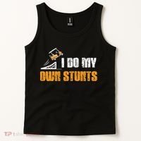 Golfing I Do My Own Stunts Golf Cart Funny Golf Player Tank Top thumb 2