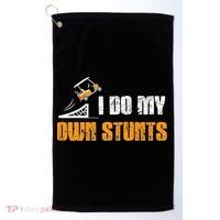 Golfing I Do My Own Stunts Golf Cart Funny Golf Player Golf Towel thumb 0