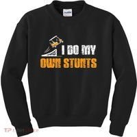 Golfing I Do My Own Stunts Golf Cart Funny Golf Player Kids Sweatshirt thumb 0