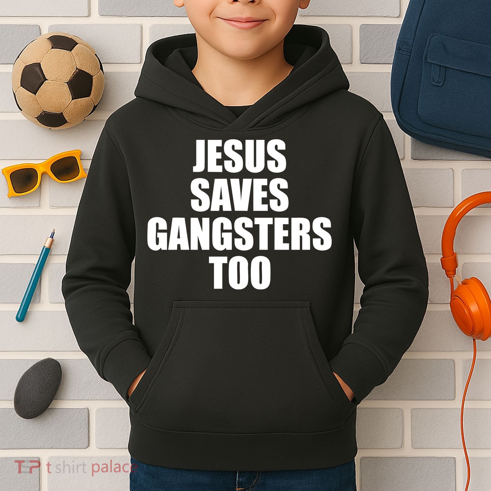 God Is D.O.P.E Jesus Saves Gangsters Too Kids Hoodie