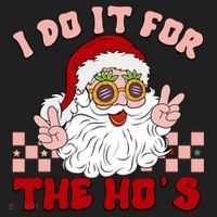 Groovy I Do It For The Ho's Funny Inappropriate Christmas Santa Beanie thumb 2