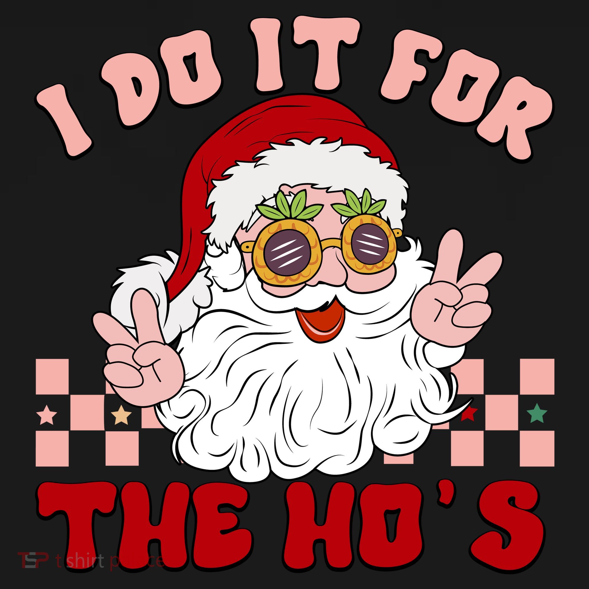 Groovy I Do It For The Ho's Funny Inappropriate Christmas Santa Women's Hoodie