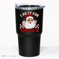 Groovy I Do It For The Ho's Funny Inappropriate Christmas Santa Tumbler thumb 0