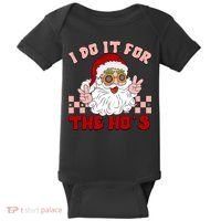 Groovy I Do It For The Ho's Funny Inappropriate Christmas Santa Baby Bodysuit thumb 0