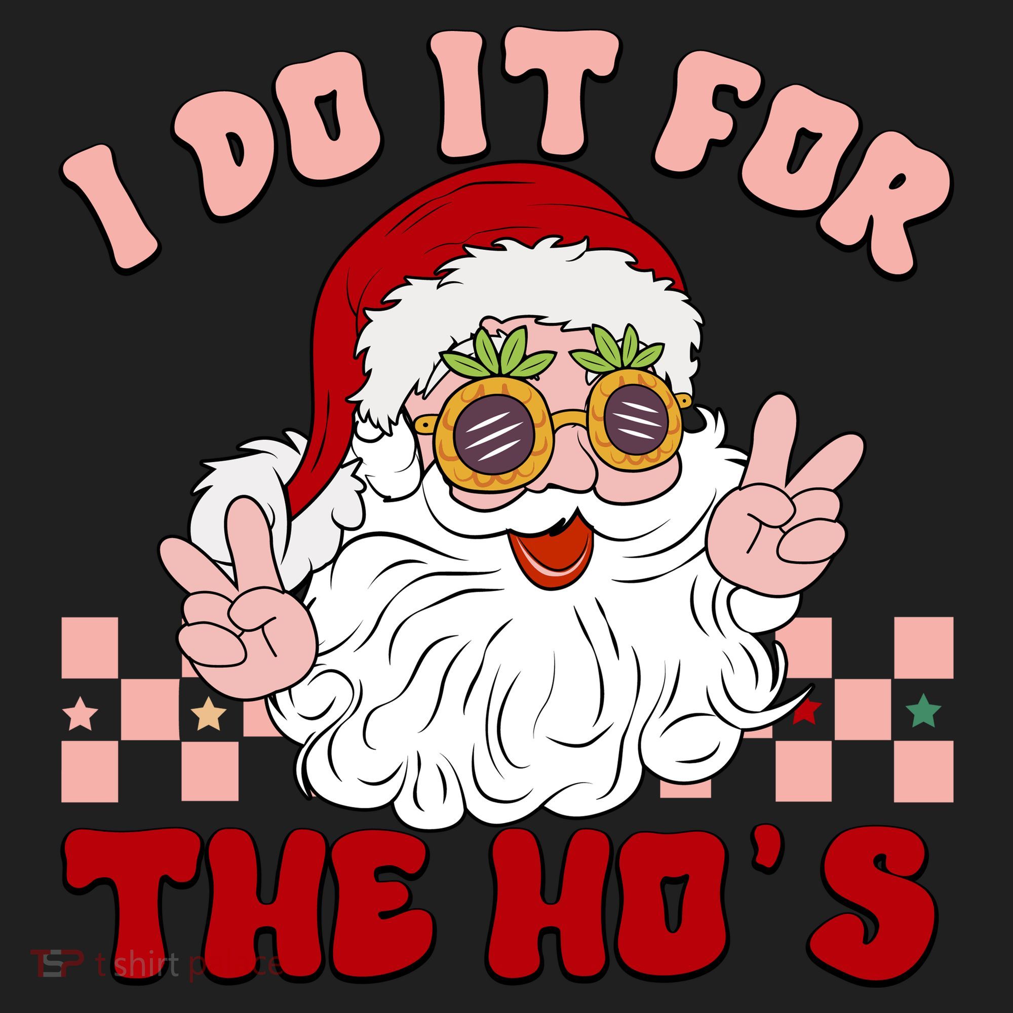 Groovy I Do It For The Ho's Funny Inappropriate Christmas Santa Golf Towel