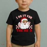 Groovy I Do It For The Ho's Funny Inappropriate Christmas Santa Toddler T-Shirt thumb 2
