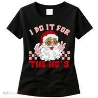 Groovy I Do It For The Ho's Funny Inappropriate Christmas Santa Women's T-Shirt thumb 0