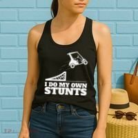 Golfing I Do My Own Stunts Golf Cart Golf Player Women's Tank Top thumb 2
