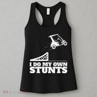 Golfing I Do My Own Stunts Golf Cart Golf Player Women's Tank Top thumb 3