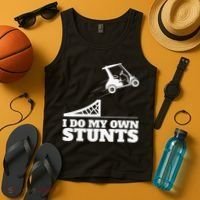 Golfing I Do My Own Stunts Golf Cart Golf Player Tank Top thumb 4
