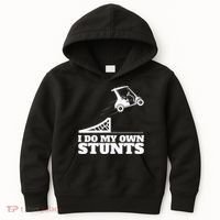 Golfing I Do My Own Stunts Golf Cart Golf Player Kids Hoodie thumb 0