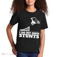 Golfing I Do My Own Stunts Golf Cart Golf Player Kids T-Shirt thumb 2