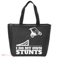 Golfing I Do My Own Stunts Golf Cart Golf Player Tote Bag thumb 0