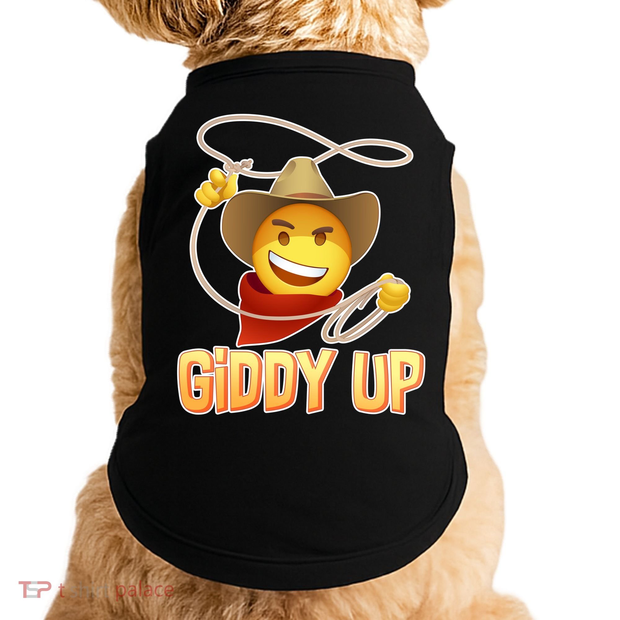 Giddy Up Cowboy Emoji  Doggie Tank