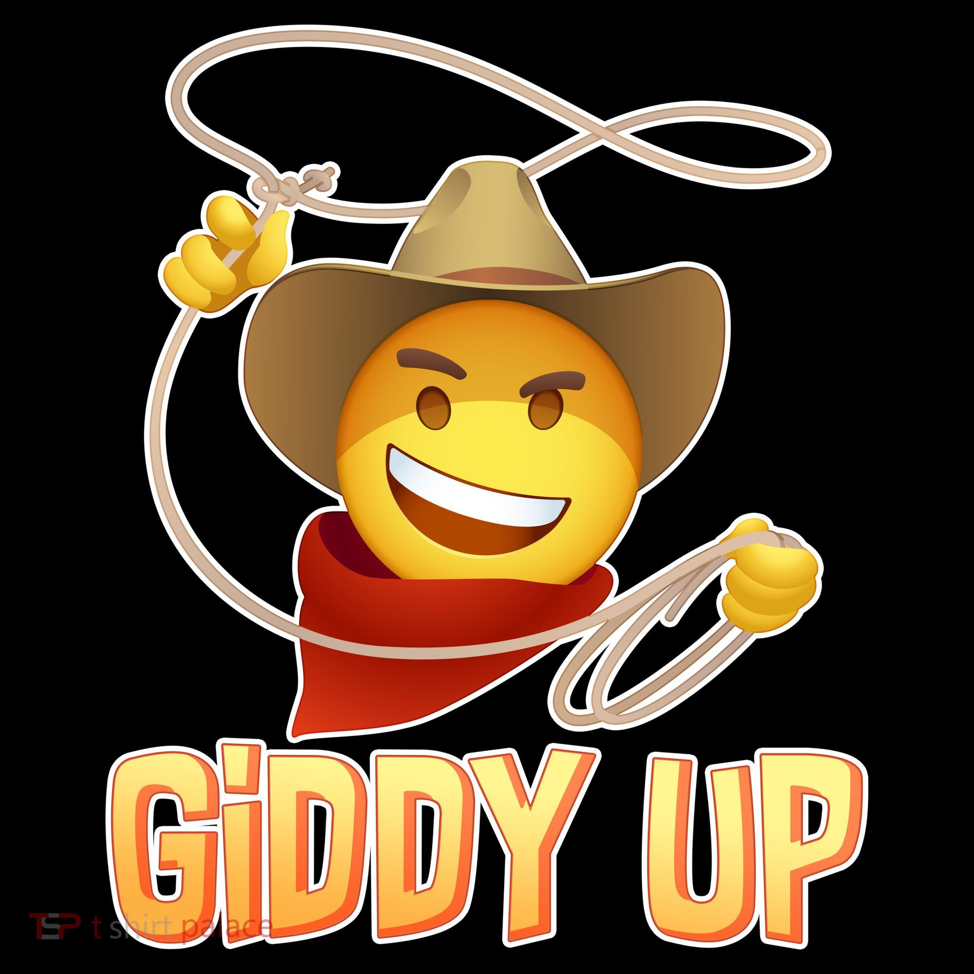 Giddy Up Cowboy Emoji  Doggie Tank