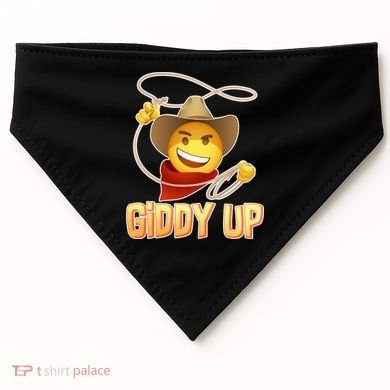 Giddy Up Cowboy Emoji  USA-Made Doggie Bandana